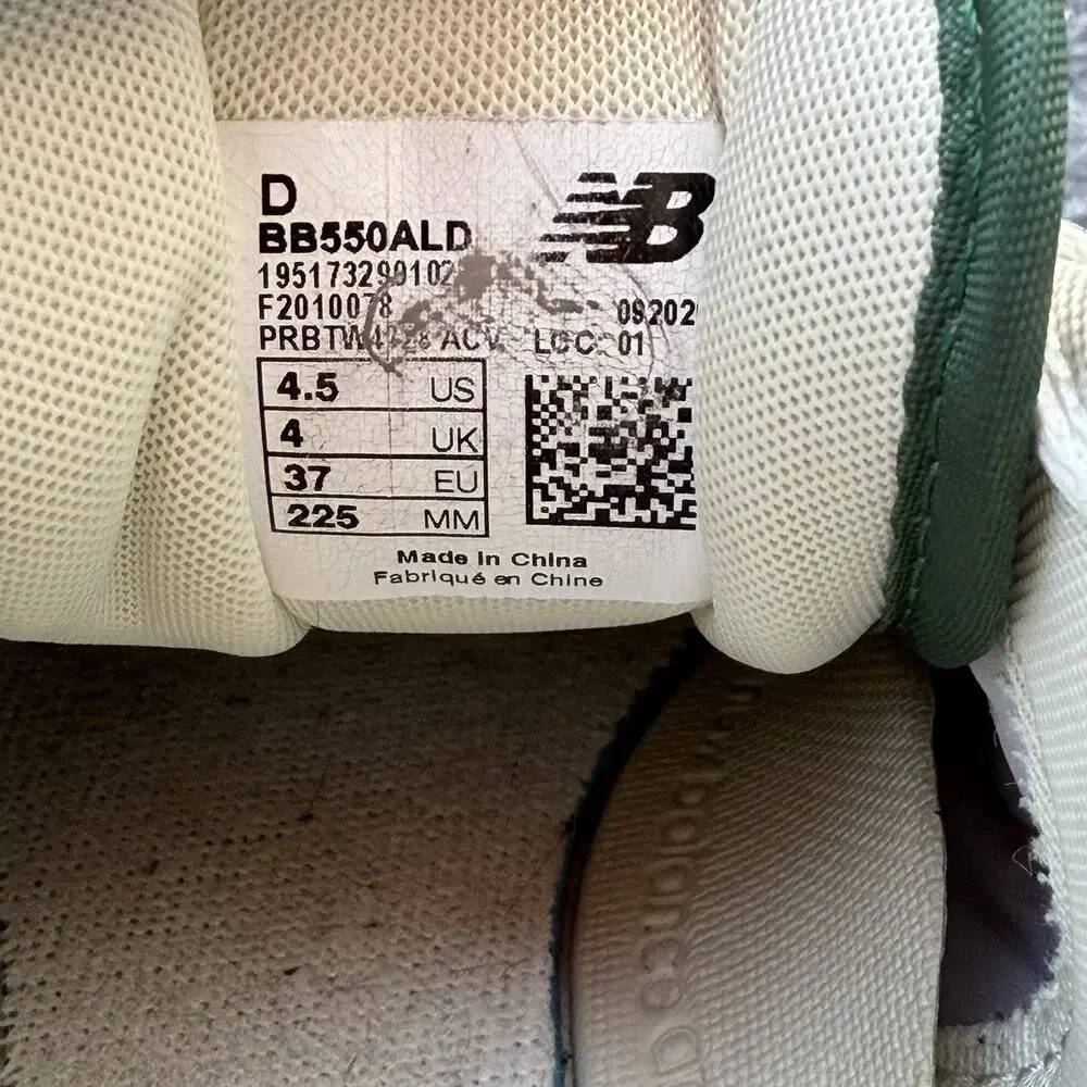 New Balance x Aime Leon Dore 550 White/Green BB550ALD Men’s Size 4.5